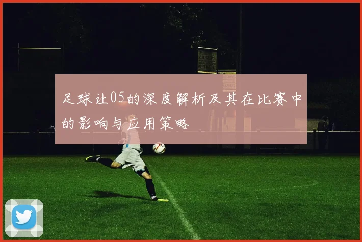 足球让05的深度解析及其在比赛中的影响与应用策略